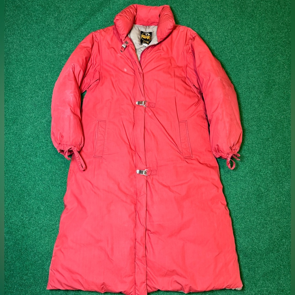 True Vintage 60s 70s Foxland Down Parka Trench Coat Women Small Full Zip Jacket